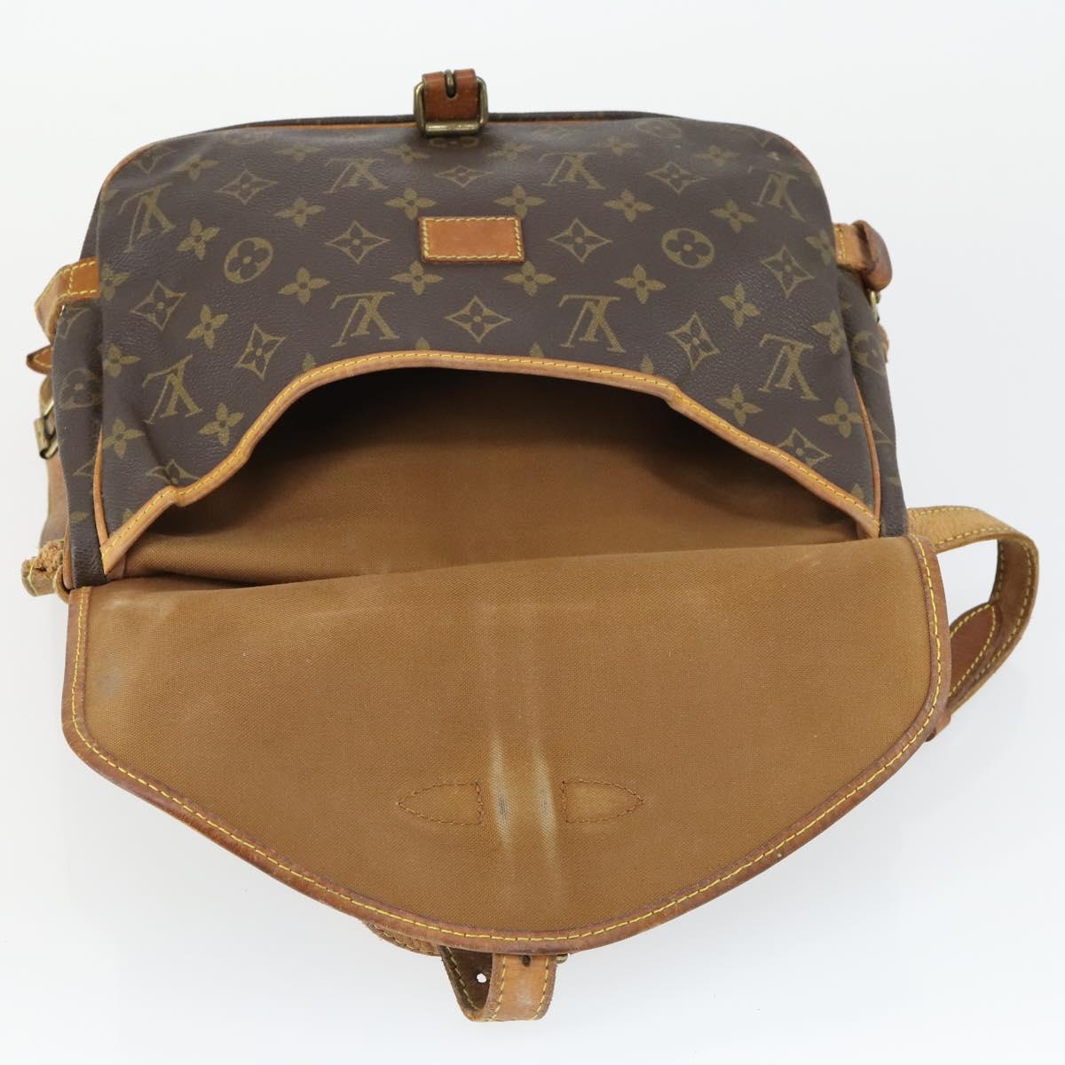 LOUIS VUITTON Monogram Saumur 30 Shoulder Bag M42256 LV Auth 169318
