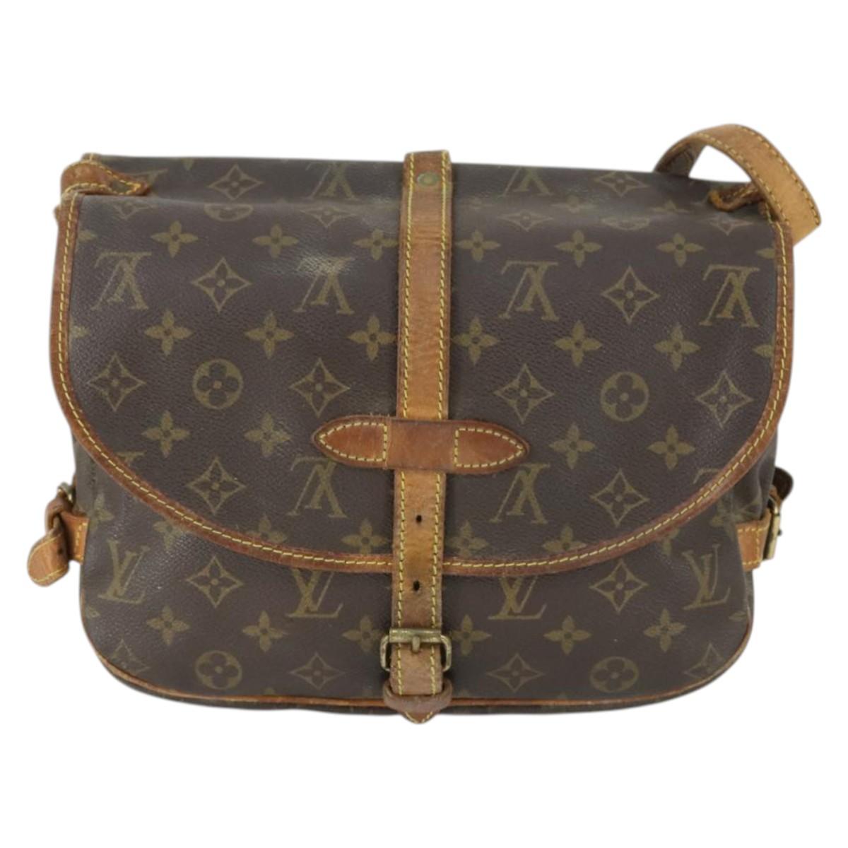 LOUIS VUITTON Monogram Saumur 30 Shoulder Bag M42256 LV Auth 169318