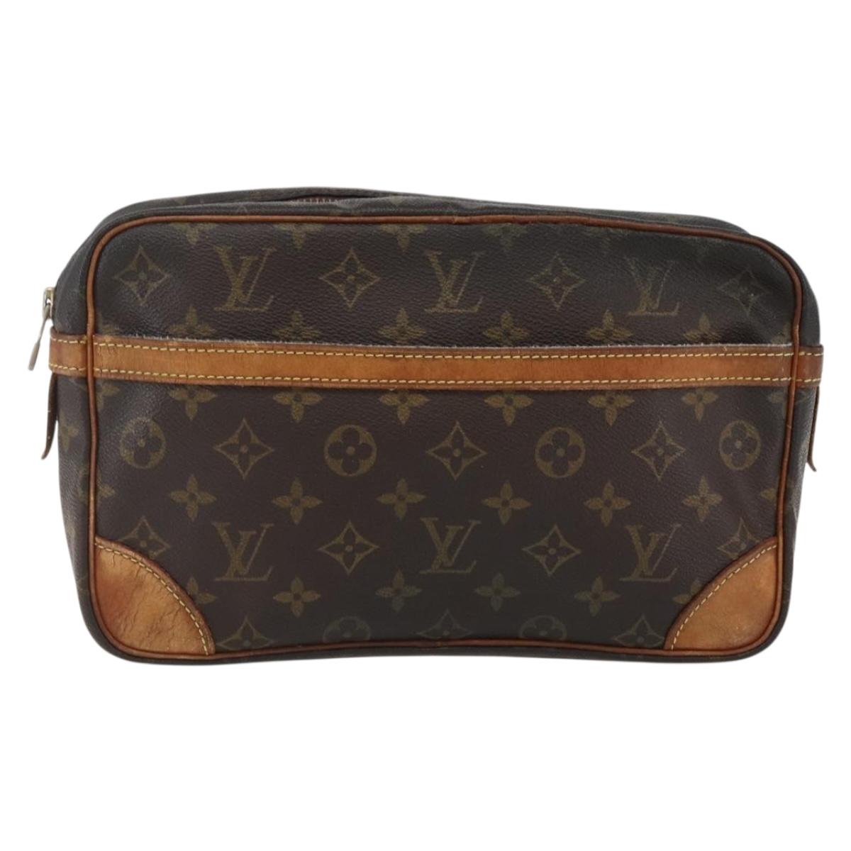 LOUIS VUITTON Monogram Compiegne 28 Clutch Bag M51845 LV Auth 169322