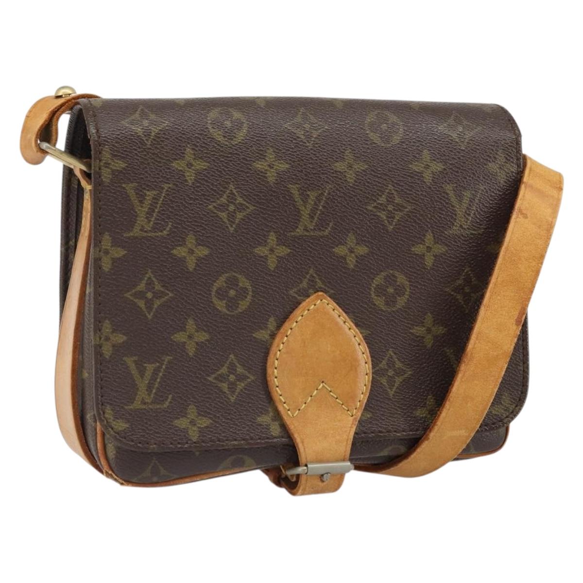 LOUIS VUITTON Monogram Cartouchiere MM Shoulder Bag Vintage M51253 Auth 169330