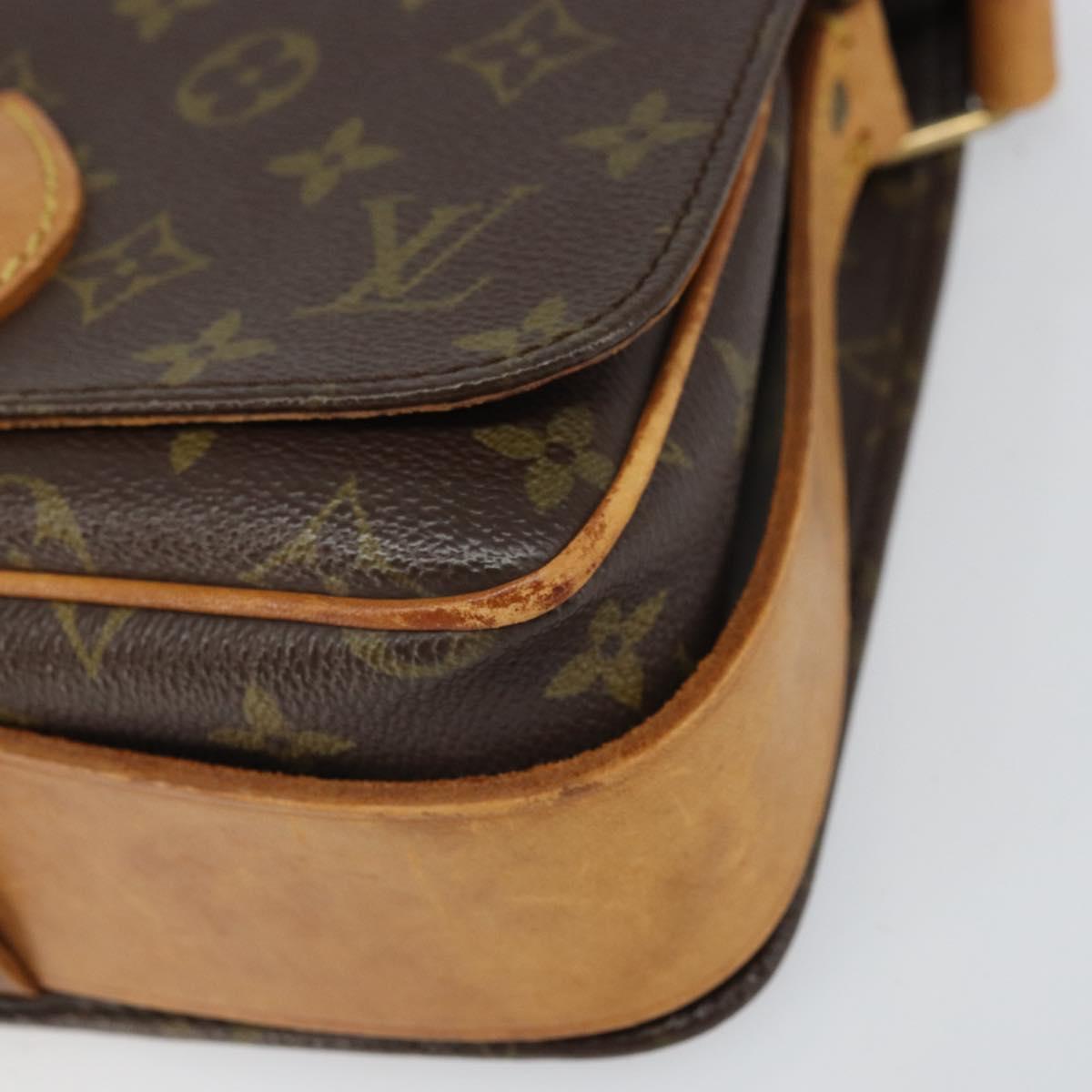 LOUIS VUITTON Monogram Cartouchiere MM Shoulder Bag Vintage M51253 Auth 169330