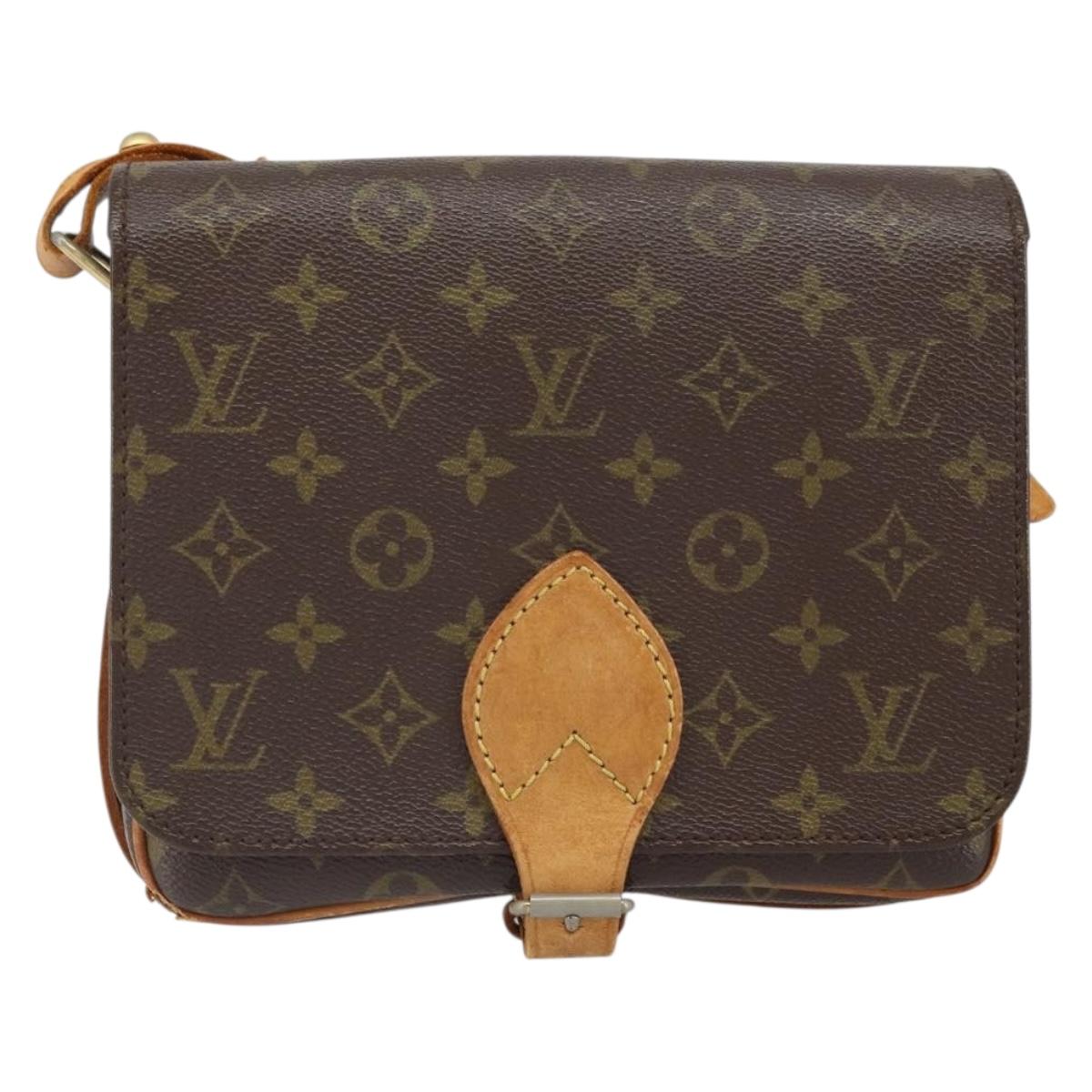 LOUIS VUITTON Monogram Cartouchiere MM Shoulder Bag Vintage M51253 Auth 169330