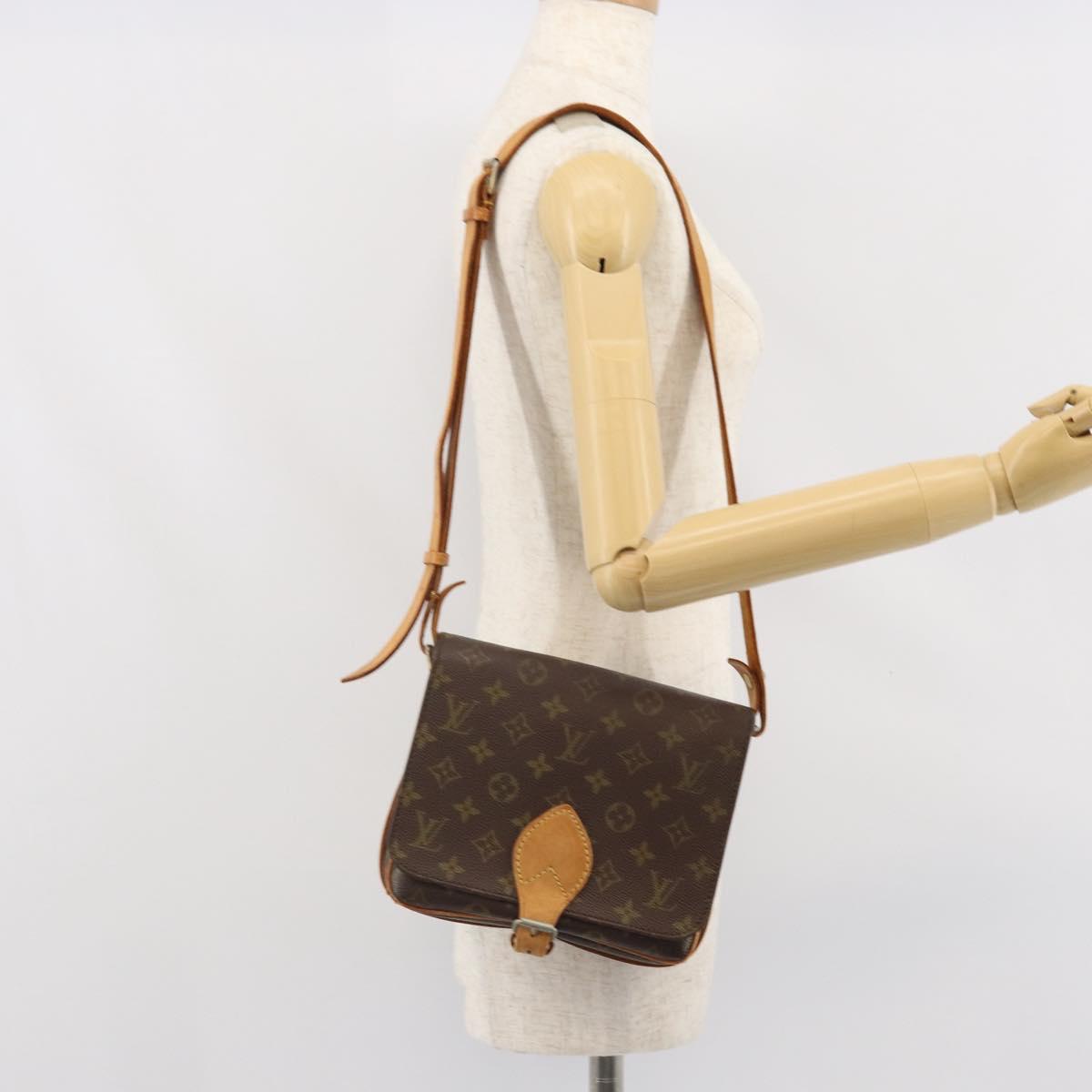 LOUIS VUITTON Monogram Cartouchiere MM Shoulder Bag Vintage M51253 Auth 169330