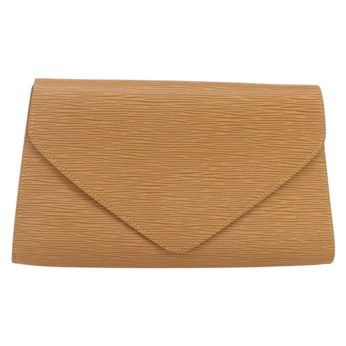 LOUIS VUITTON Epi Art Deco Clutch Bag Beige M52639 LV Auth 169335