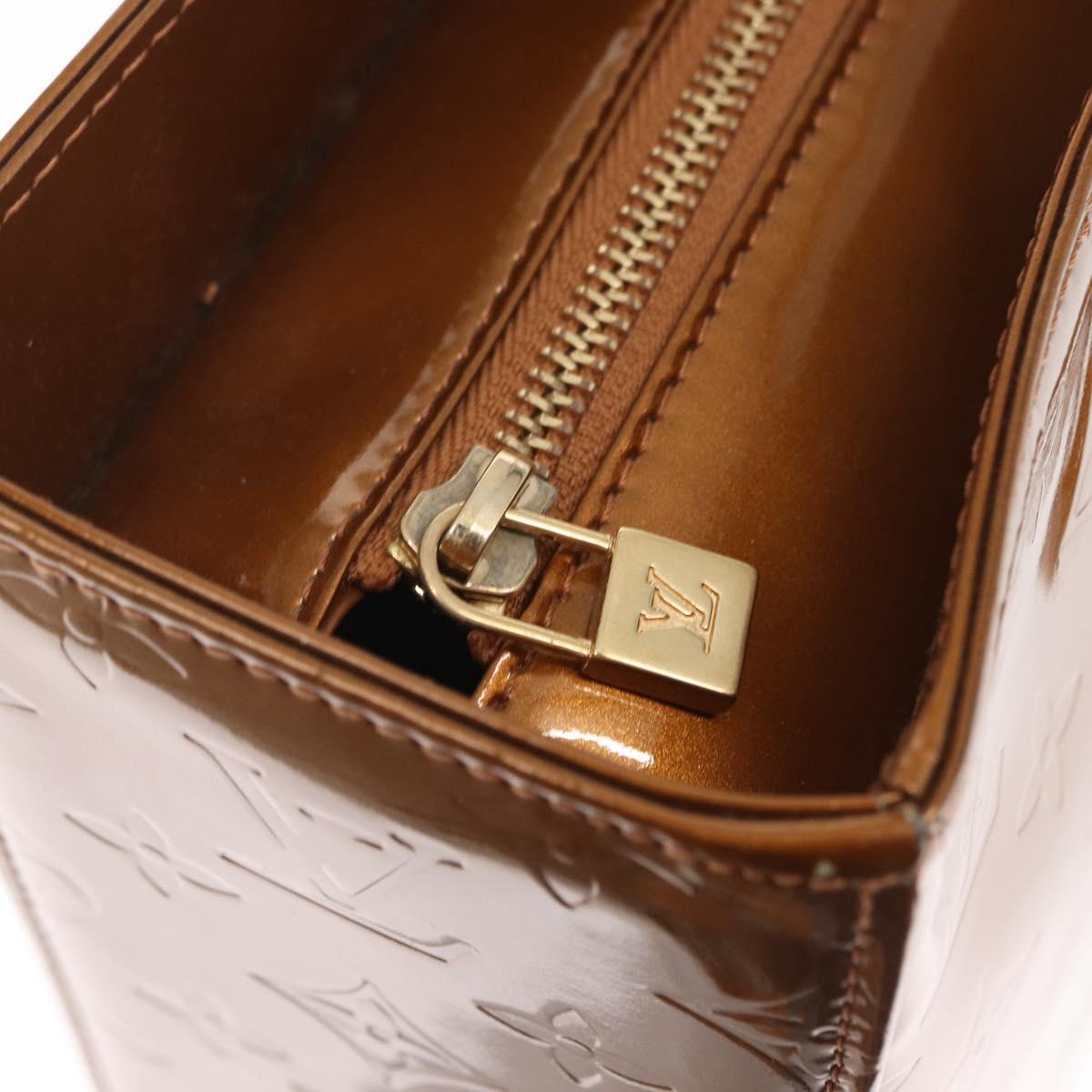 LOUIS VUITTON Monogram Vernis Columbus Tote Bag Bronze M91134 LV Auth 169337