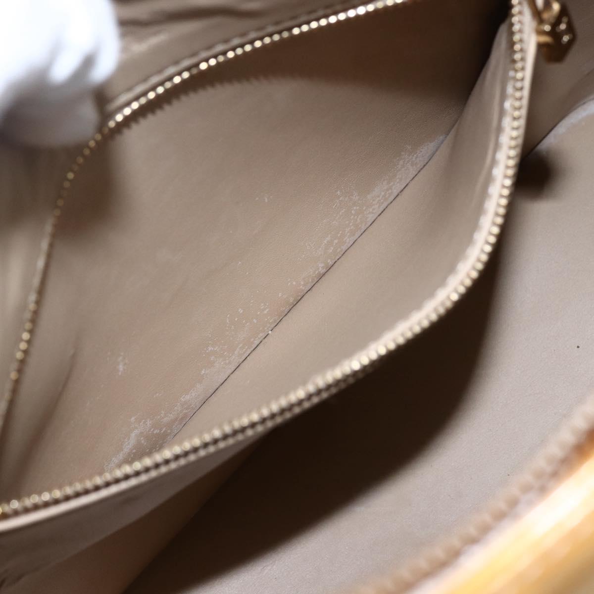 LOUIS VUITTON Monogram Vernis Houston Hand Bag Beige M91004 LV Auth 169339
