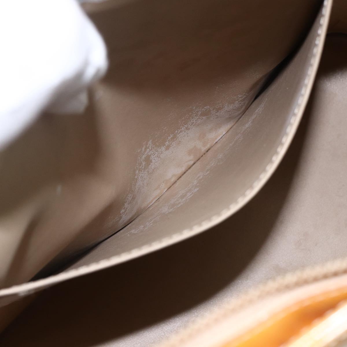 LOUIS VUITTON Monogram Vernis Houston Hand Bag Beige M91004 LV Auth 169339