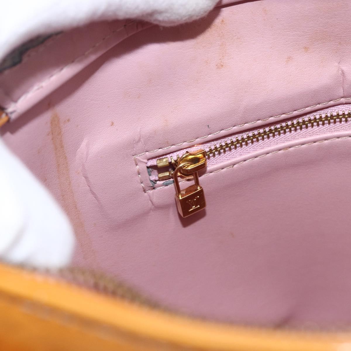 LOUIS VUITTON Monogram Vernis Houston Bag Marshmallow Pink M91302 LV Auth 169342