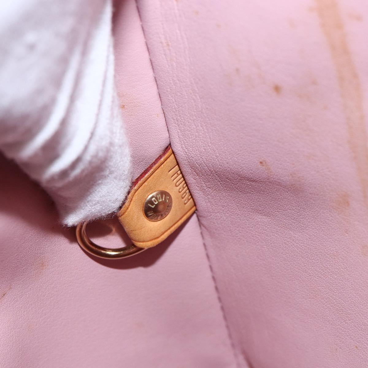 LOUIS VUITTON Monogram Vernis Houston Bag Marshmallow Pink M91302 LV Auth 169342