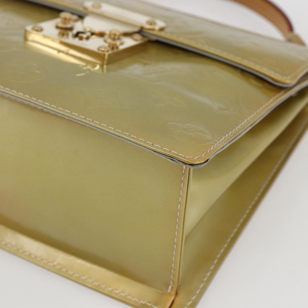 LOUIS VUITTON Monogram Vernis Spring street Hand Bag Gris M91029 LV Auth 169343