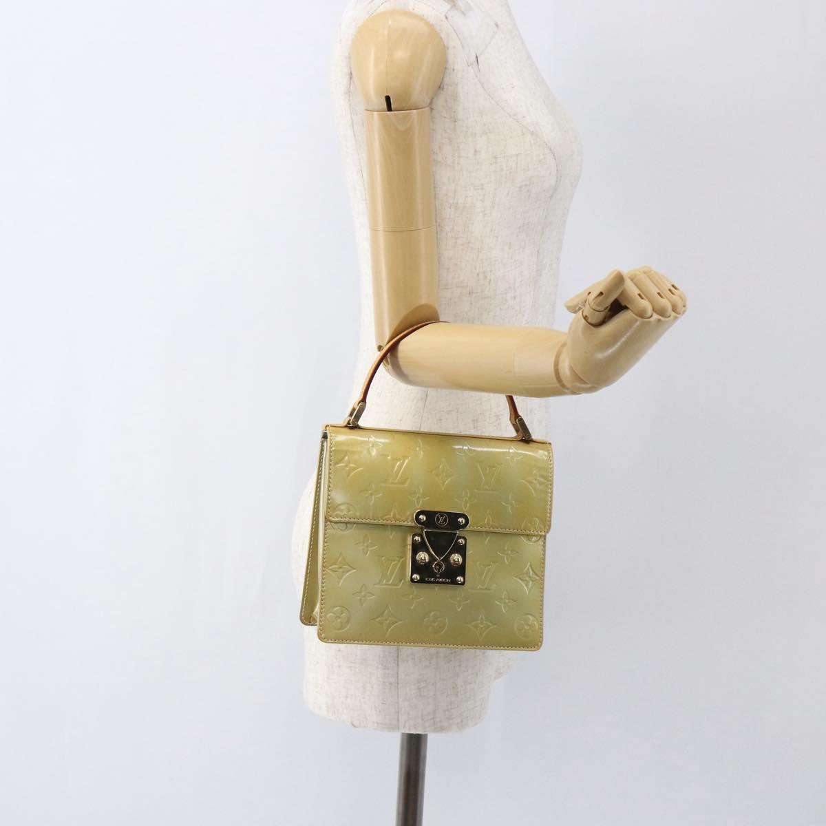 LOUIS VUITTON Monogram Vernis Spring street Hand Bag Gris M91029 LV Auth 169343