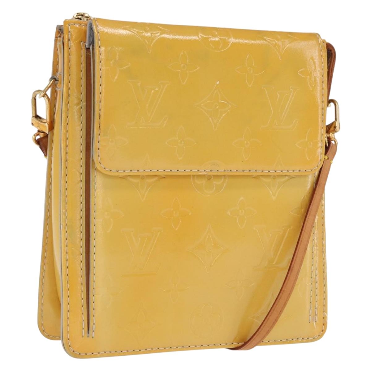 LOUIS VUITTON Monogram Vernis Motto Accessory Pouch Gris M91030 LV Auth 169345