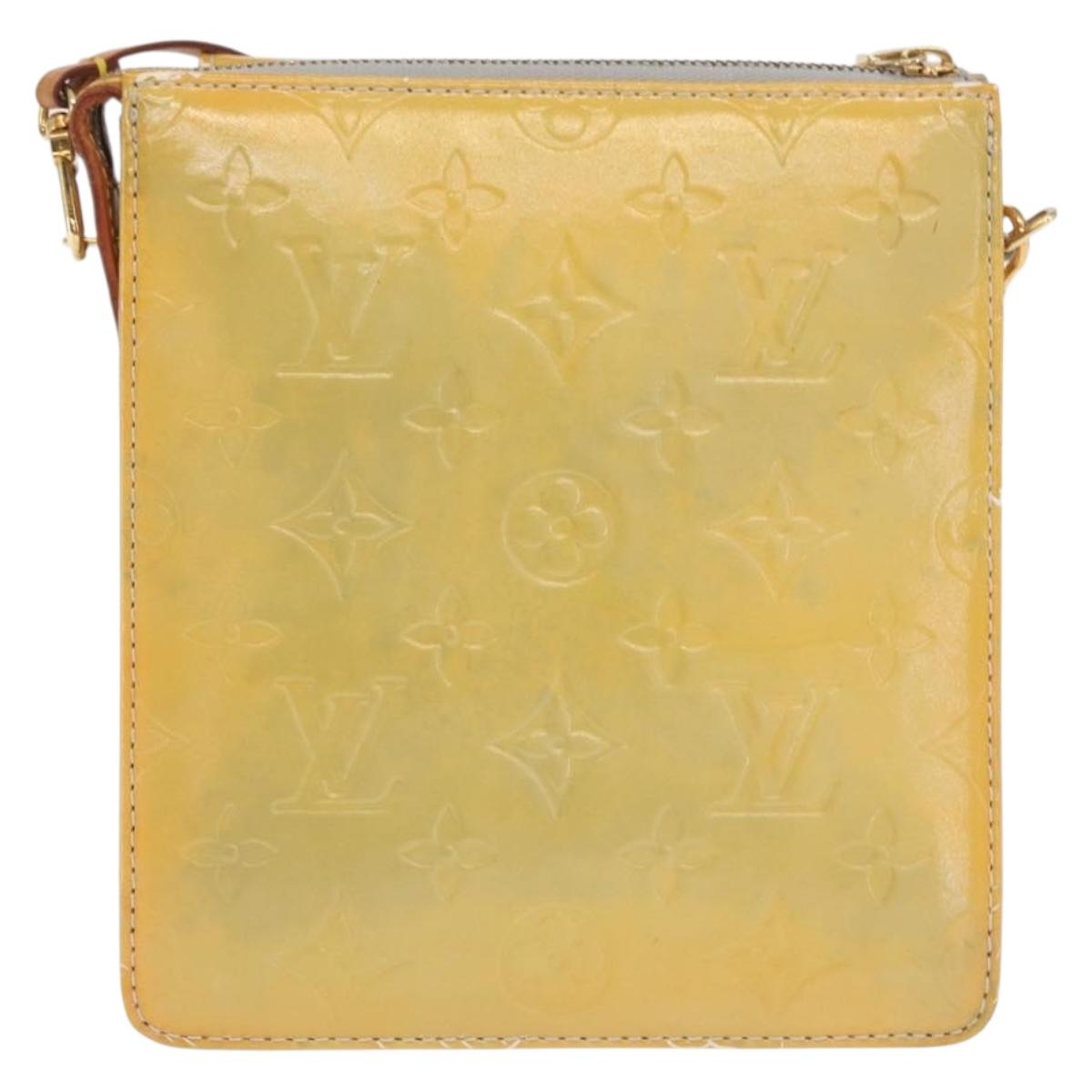 LOUIS VUITTON Monogram Vernis Motto Accessory Pouch Gris M91030 LV Auth 169345