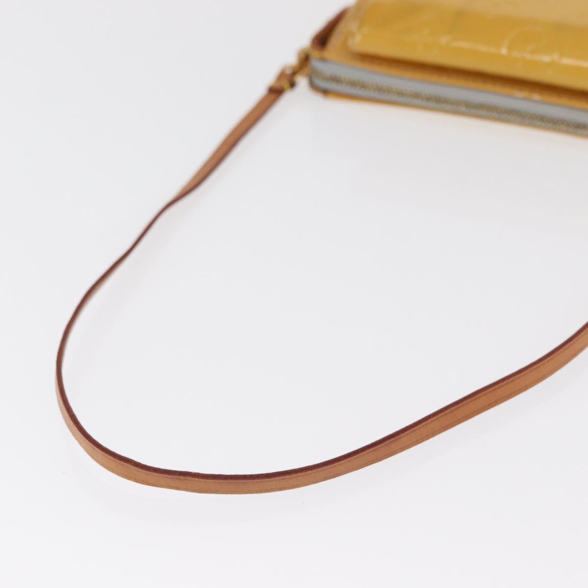 LOUIS VUITTON Monogram Vernis Motto Accessory Pouch Gris M91030 LV Auth 169345