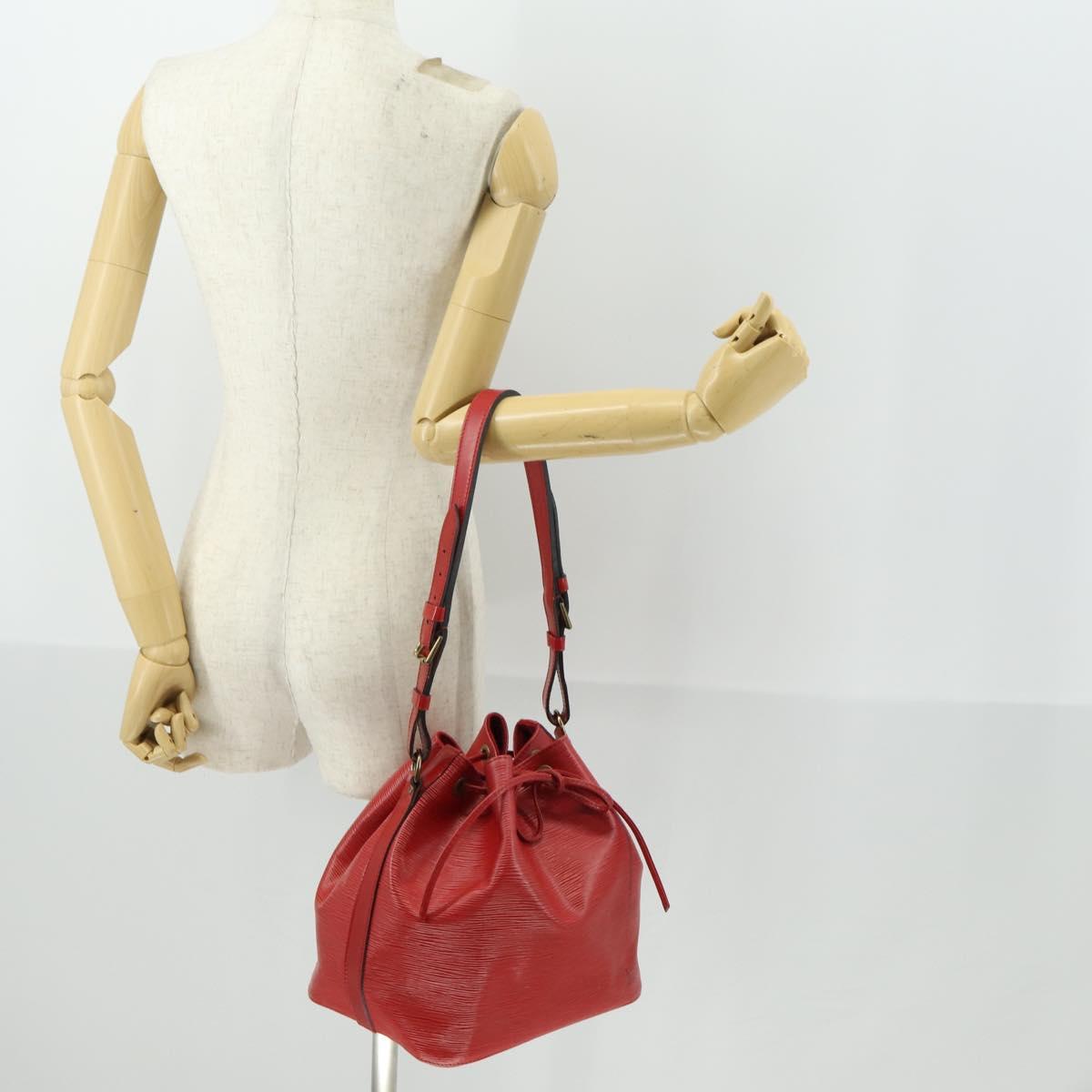 LOUIS VUITTON Epi Noe Shoulder Bag Red M44007 LV Auth 169357