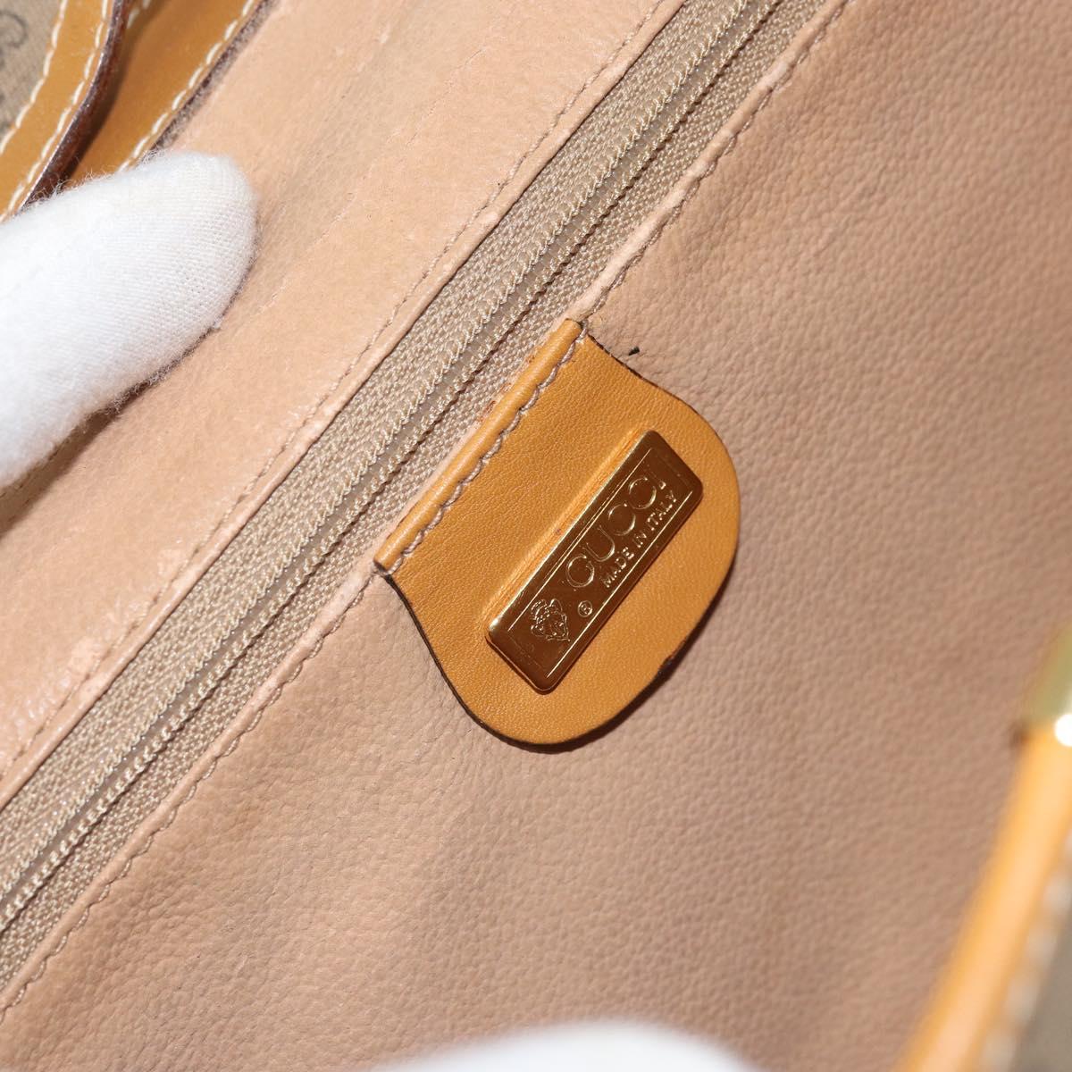 GUCCI Micro GG Supreme Shoulder Bag PVC Beige Gold 004 58 0264 Auth 169375