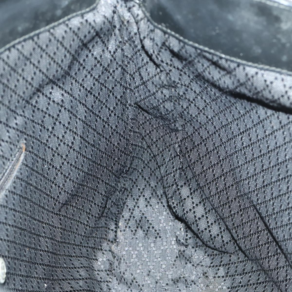 GUCCI Bamboo Hand Bag Nylon 2way Brown Silver 001 1781 1577 Auth 169380