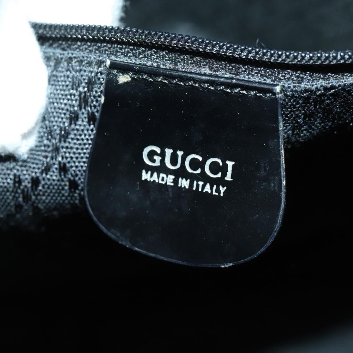 GUCCI Bamboo Hand Bag Nylon 2way Brown Silver 001 1781 1577 Auth 169380