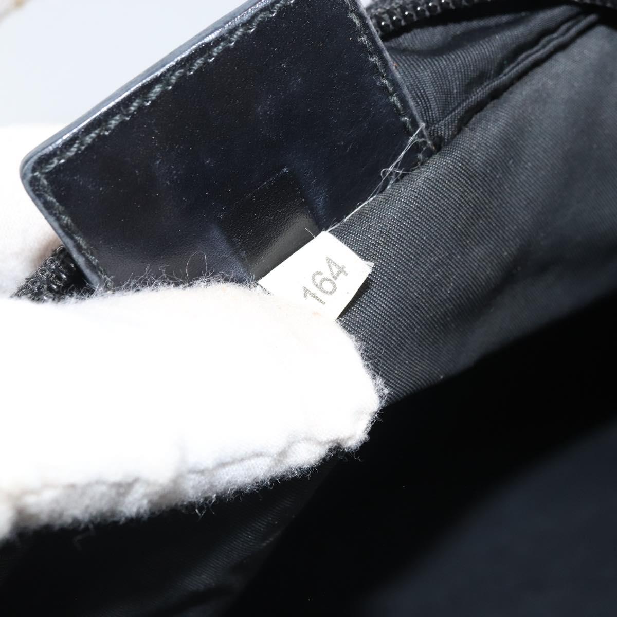 PRADA Shoulder Bag Nylon Black Silver Auth 169384