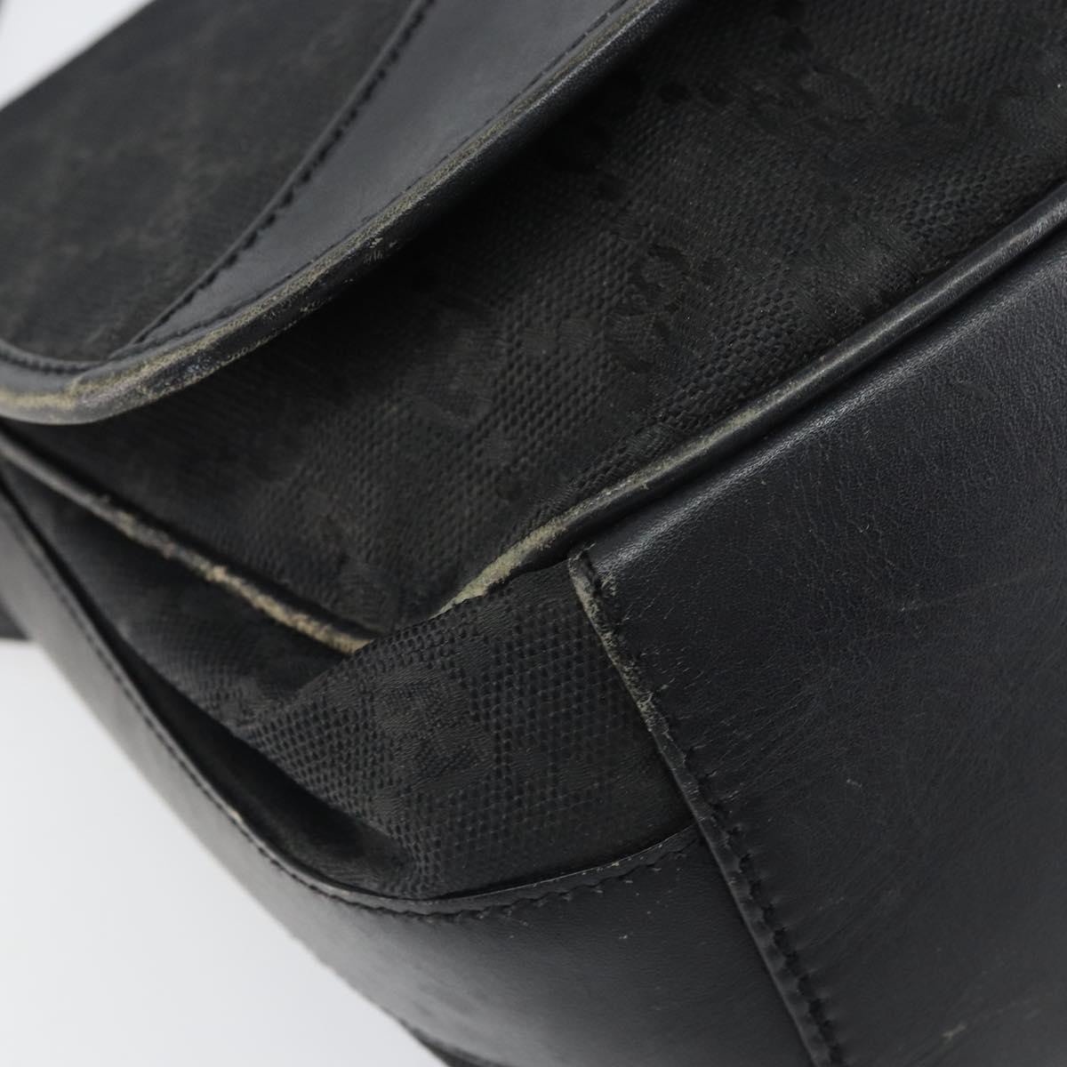 GUCCI GG Canvas Shoulder Bag Black Silver 001 2855 1625 0 Auth 169389