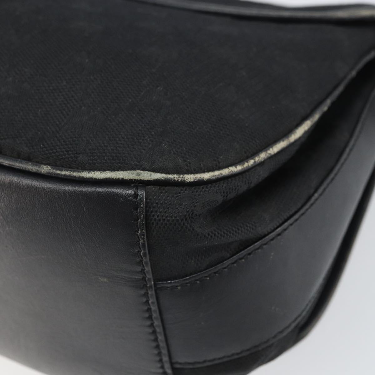 GUCCI GG Canvas Shoulder Bag Black Silver 001 2855 1625 0 Auth 169389