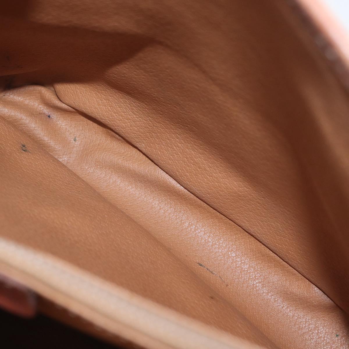 CELINE Macadam Canvas Tote Bag PVC Beige Gold Auth 169402