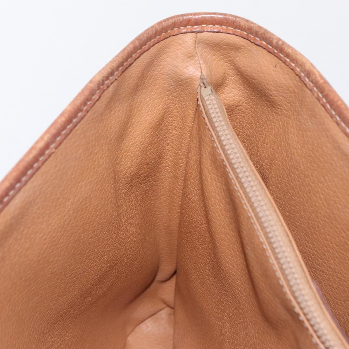 CELINE Macadam Canvas Tote Bag PVC Beige Gold Auth 169402