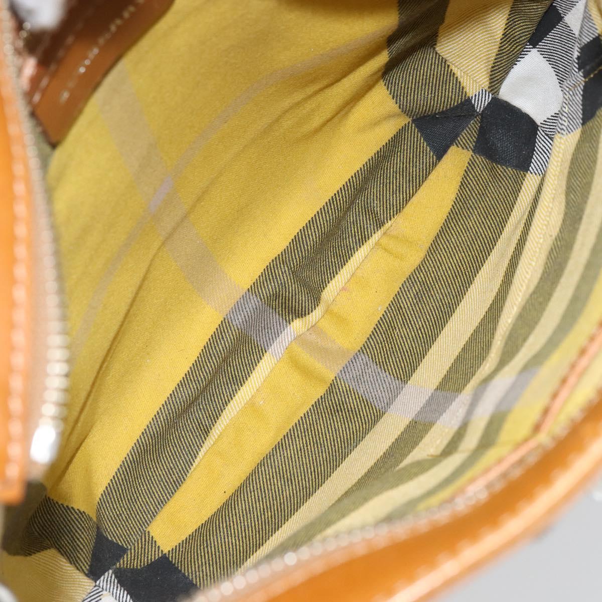 BURBERRY Shoulder Bag Canvas Beige Silver Auth 169410
