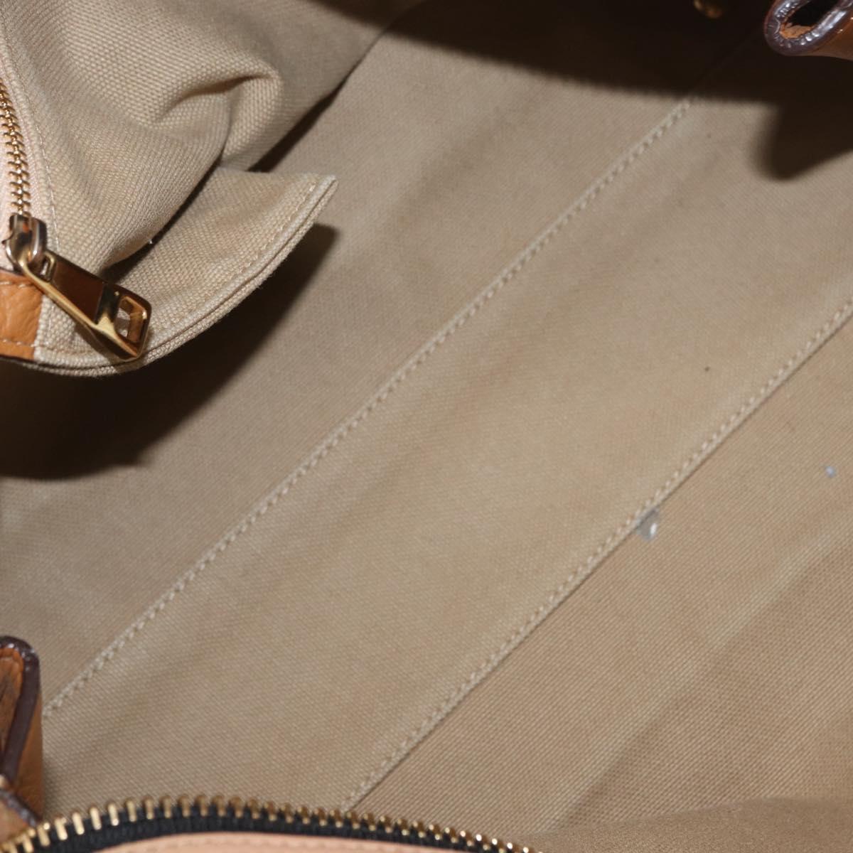 Chloe Hand Bag Leather Brown Gold Auth 169414