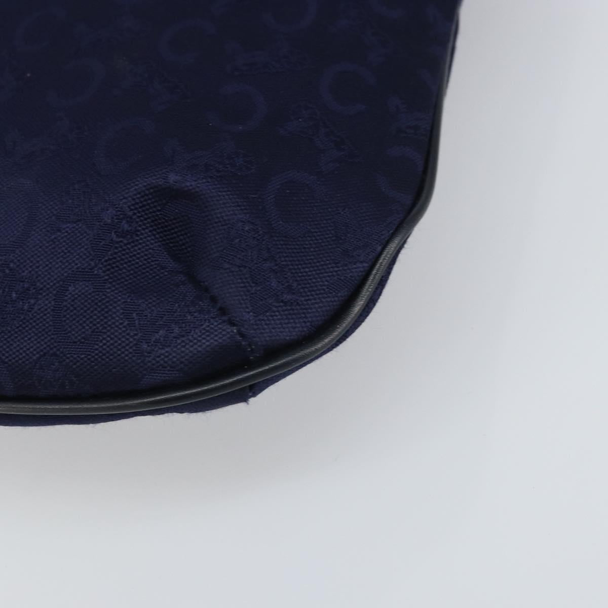 CELINE C Sulky Hand Bag Canvas Navy Auth 169427