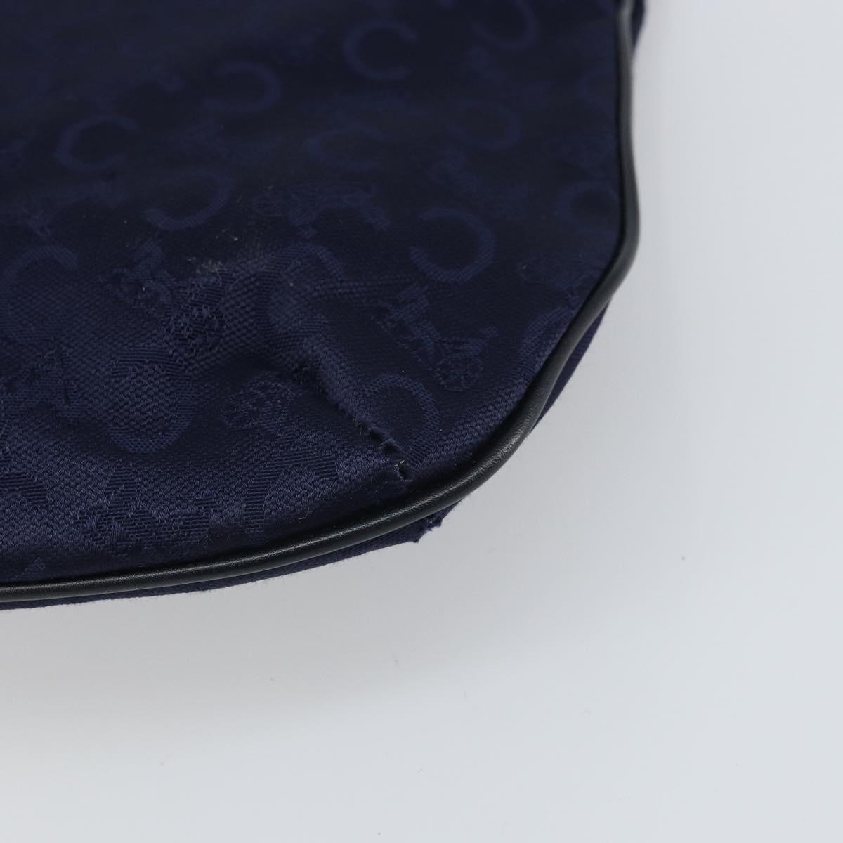 CELINE C Sulky Hand Bag Canvas Navy Auth 169427