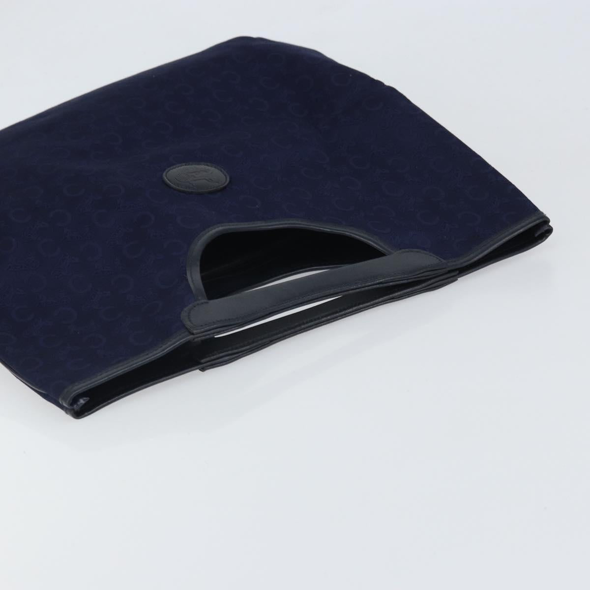 CELINE C Sulky Hand Bag Canvas Navy Auth 169427