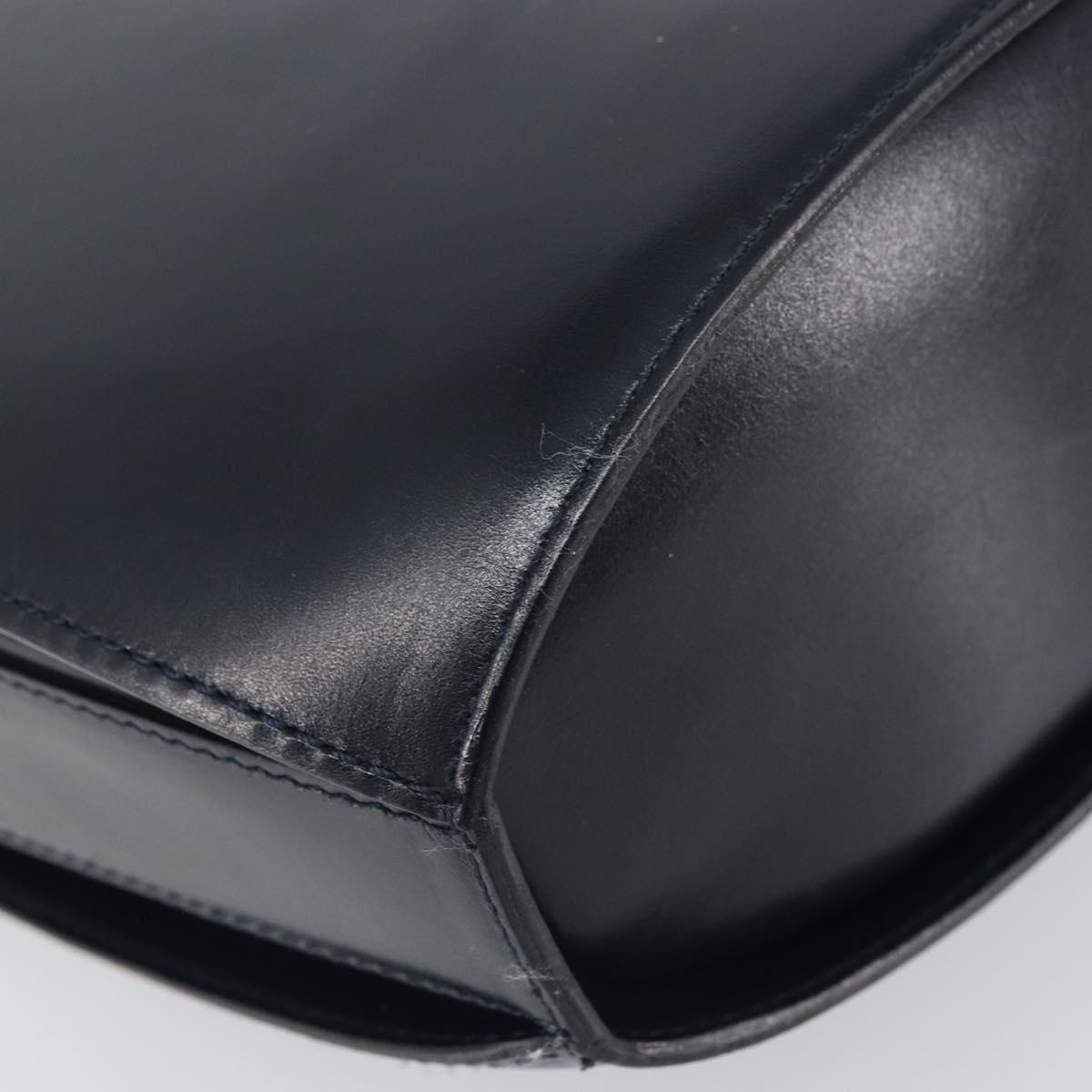 BALLY Shoulder Bag Leather Black Gold Auth 169439