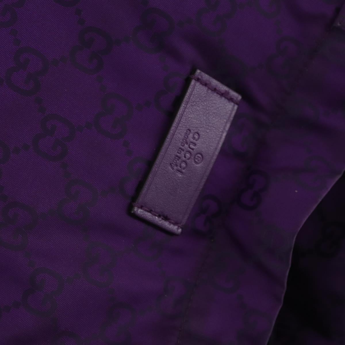 GUCCI GG Canvas Shoulder Bag Nylon Purple 281487 Auth 169451