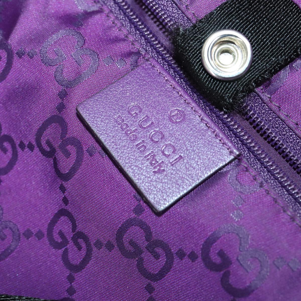 GUCCI GG Canvas Shoulder Bag Nylon Purple 281487 Auth 169451
