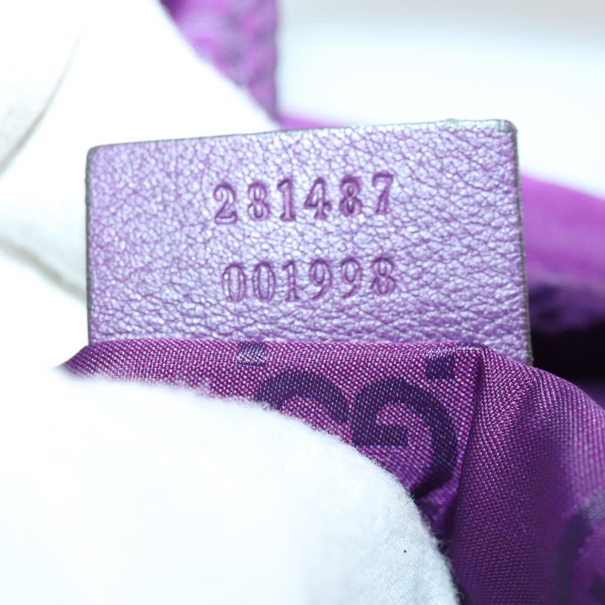 GUCCI GG Canvas Shoulder Bag Nylon Purple 281487 Auth 169451