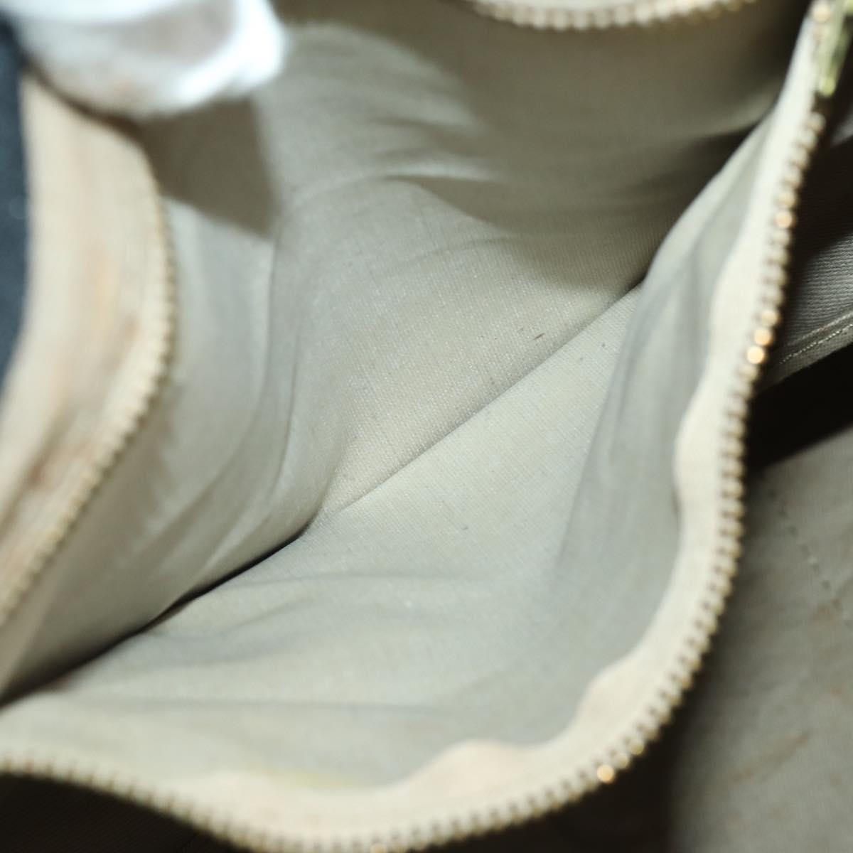 Christian Dior Trotter Canvas Boston Bag Black Gold Auth 169473