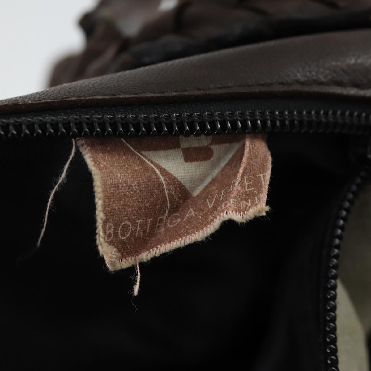 BOTTEGA VENETA INTRECCIATO Tote Bag Leather Brown Gold Auth 169474