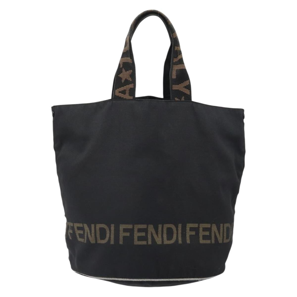 FENDI Tote Bag Black Auth 169475