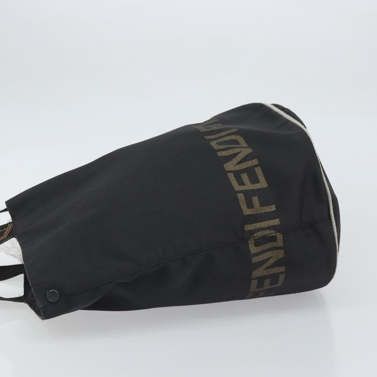 FENDI Tote Bag Black Auth 169475