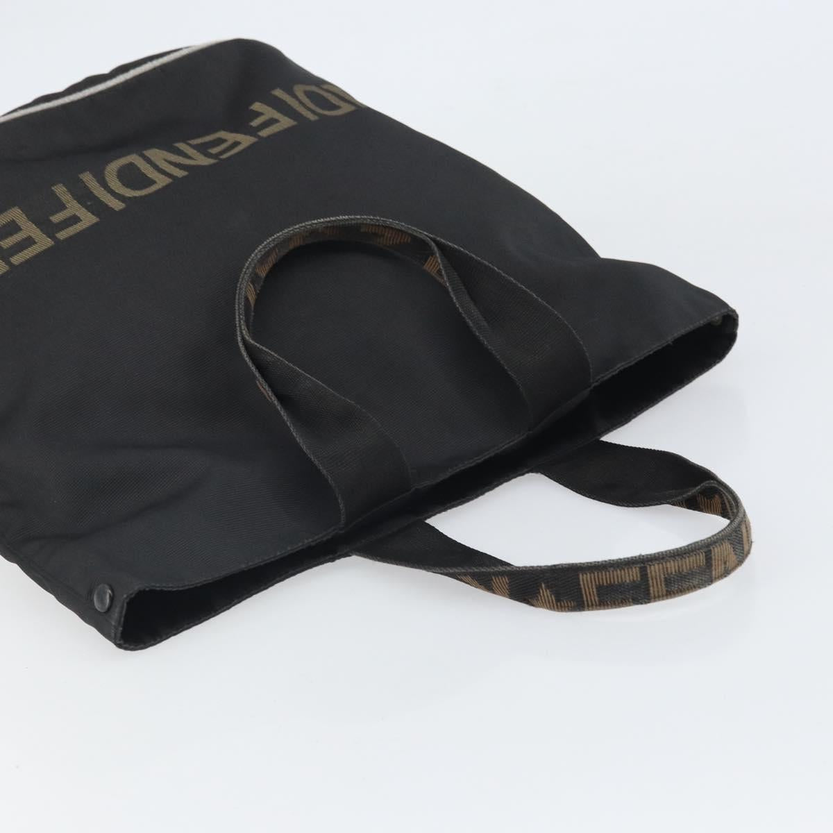 FENDI Tote Bag Black Auth 169475