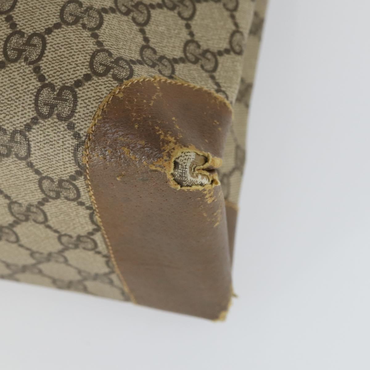 GUCCI GG Supreme Tote Bag PVC Beige Gold 89 02 904 Auth 169480