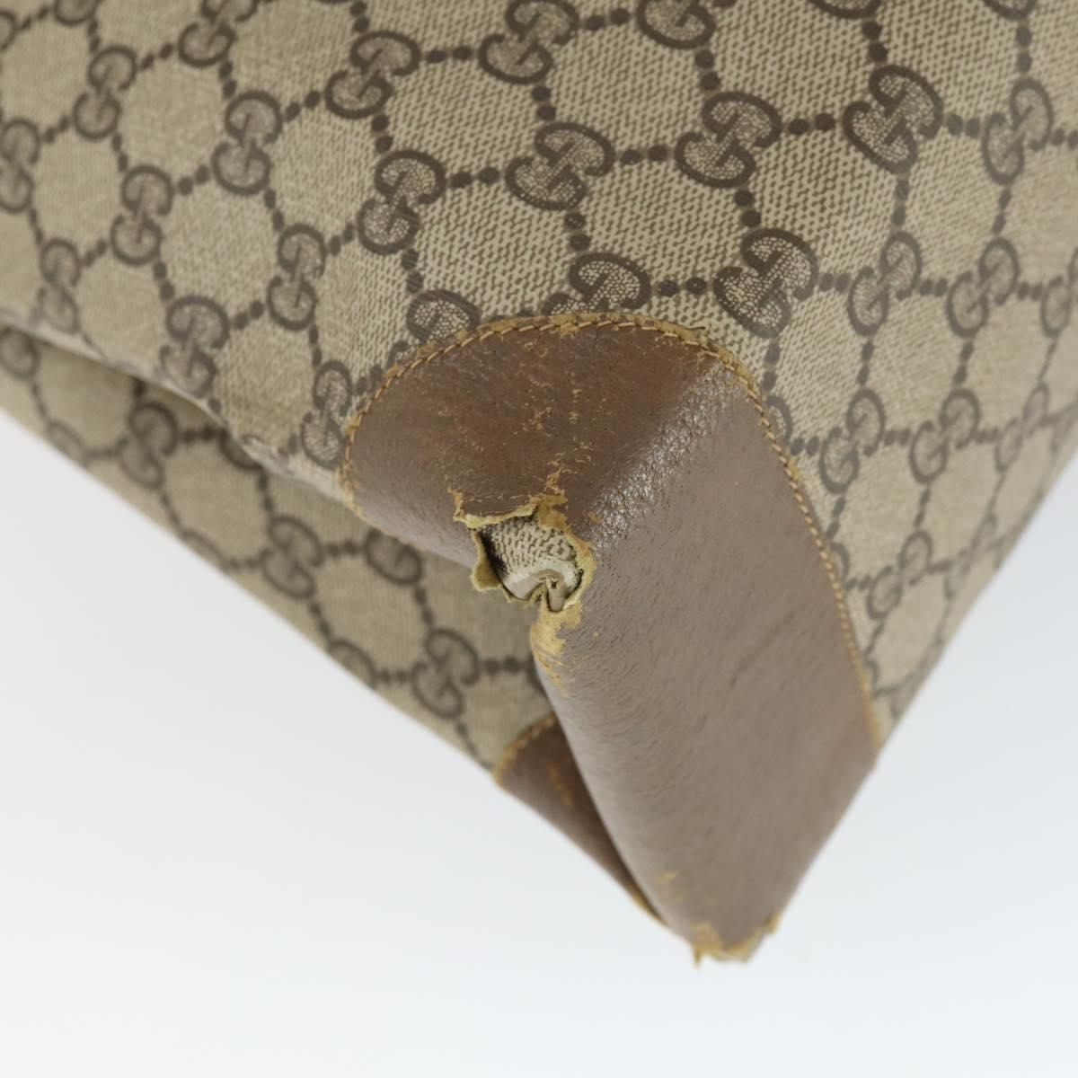 GUCCI GG Supreme Tote Bag PVC Beige Gold 89 02 904 Auth 169480