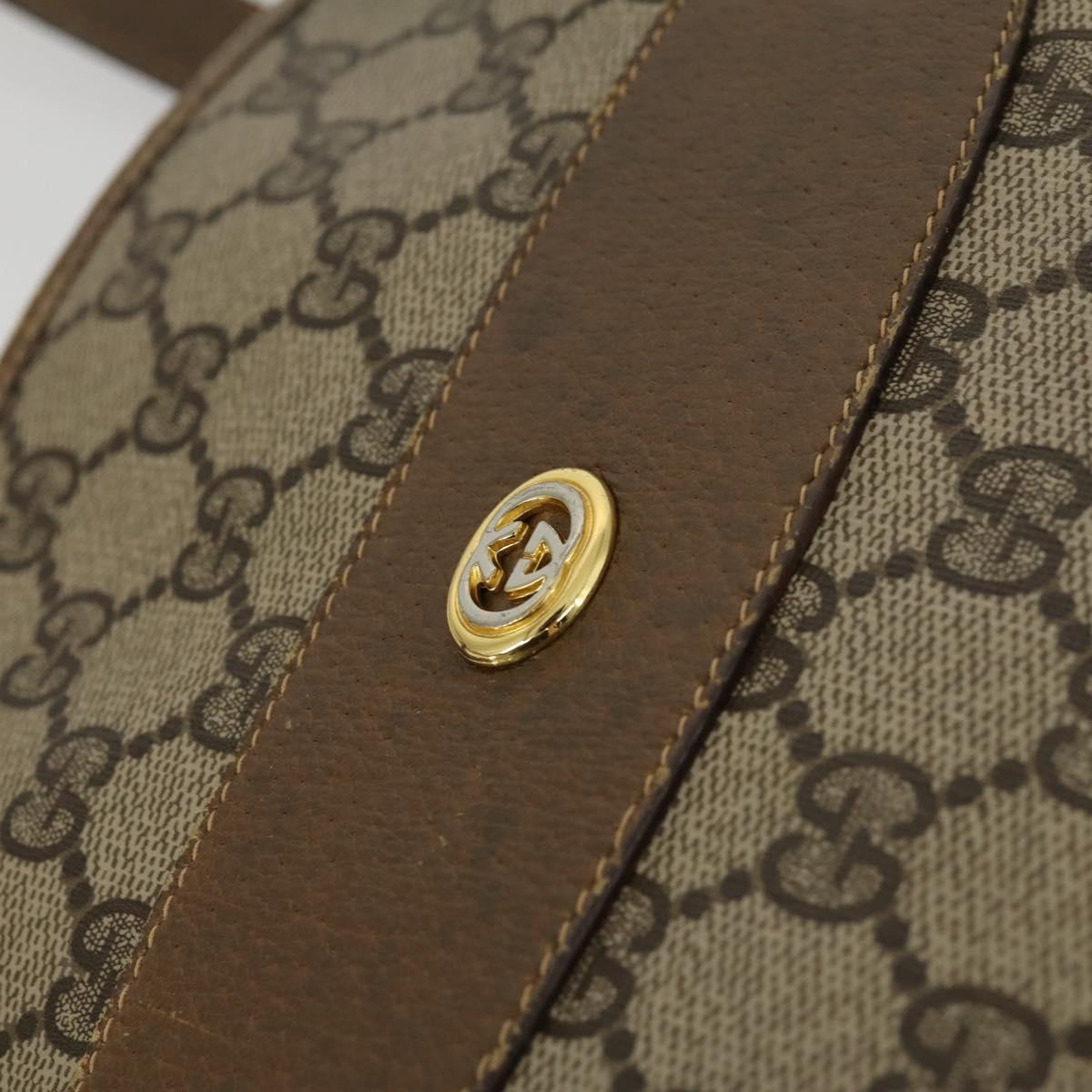 GUCCI GG Supreme Tote Bag PVC Beige Gold 89 02 904 Auth 169480