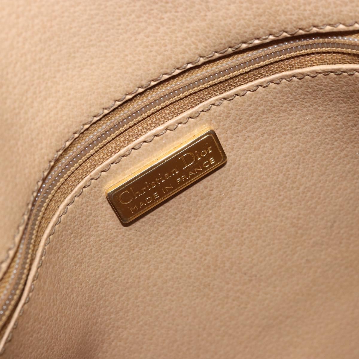 Christian Dior Trotter Canvas Hand Bag PVC Black Gold Auth 169482