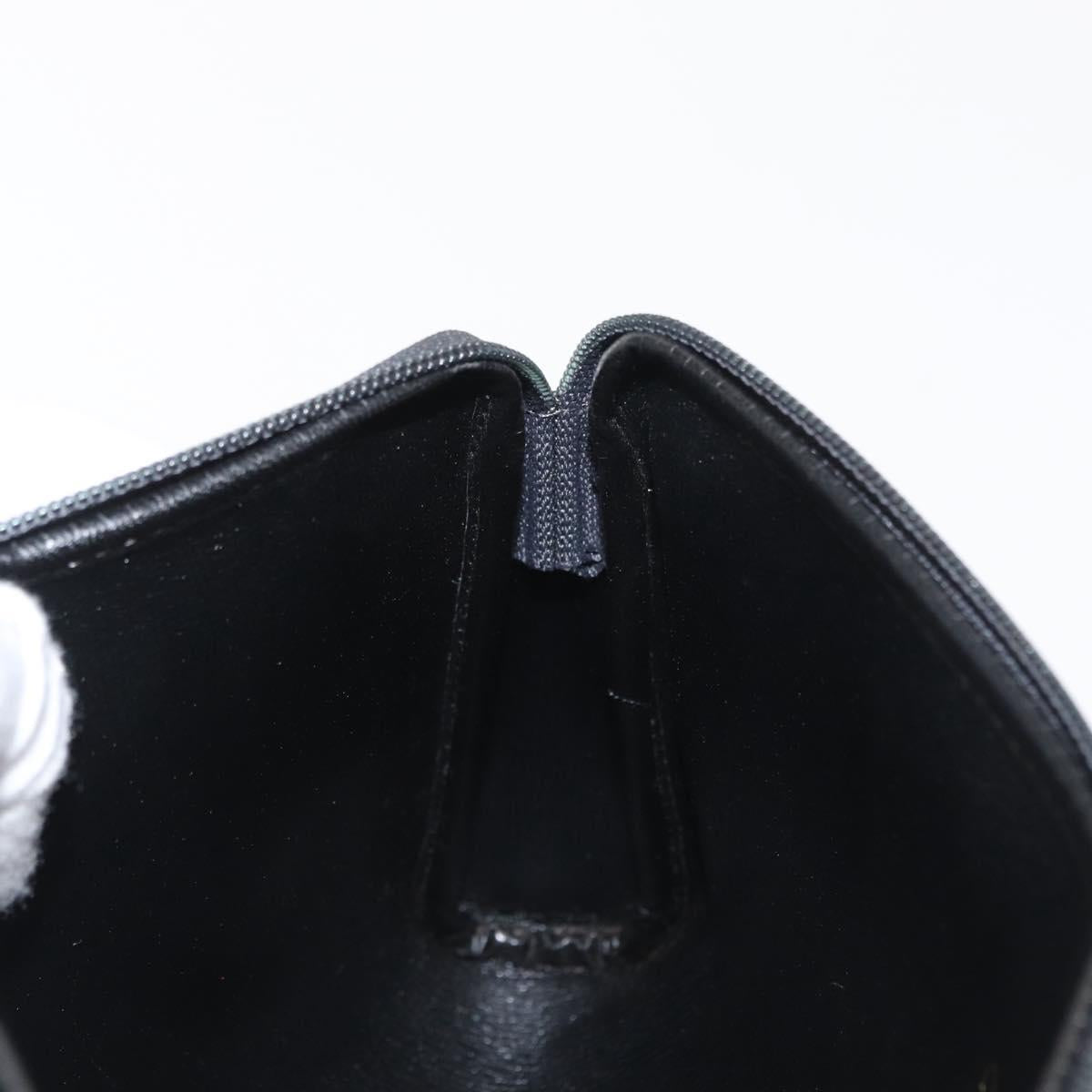 Christian Dior Honeycomb Canvas Clutch Bag Canvas Black Gold Auth 169485