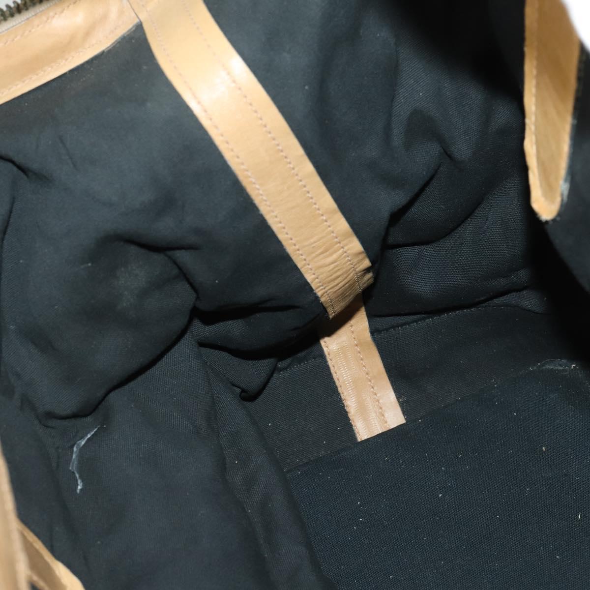 GUCCI GG Canvas Boston Bag Black Gold Auth 169500