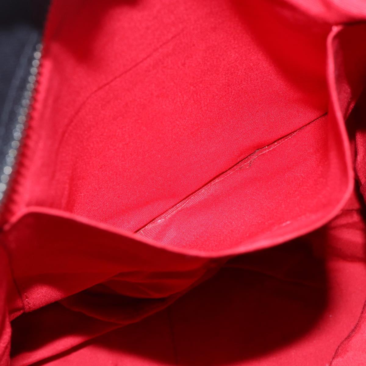 Christian Louboutin Tote Bag Canvas Black Silver Auth 169504