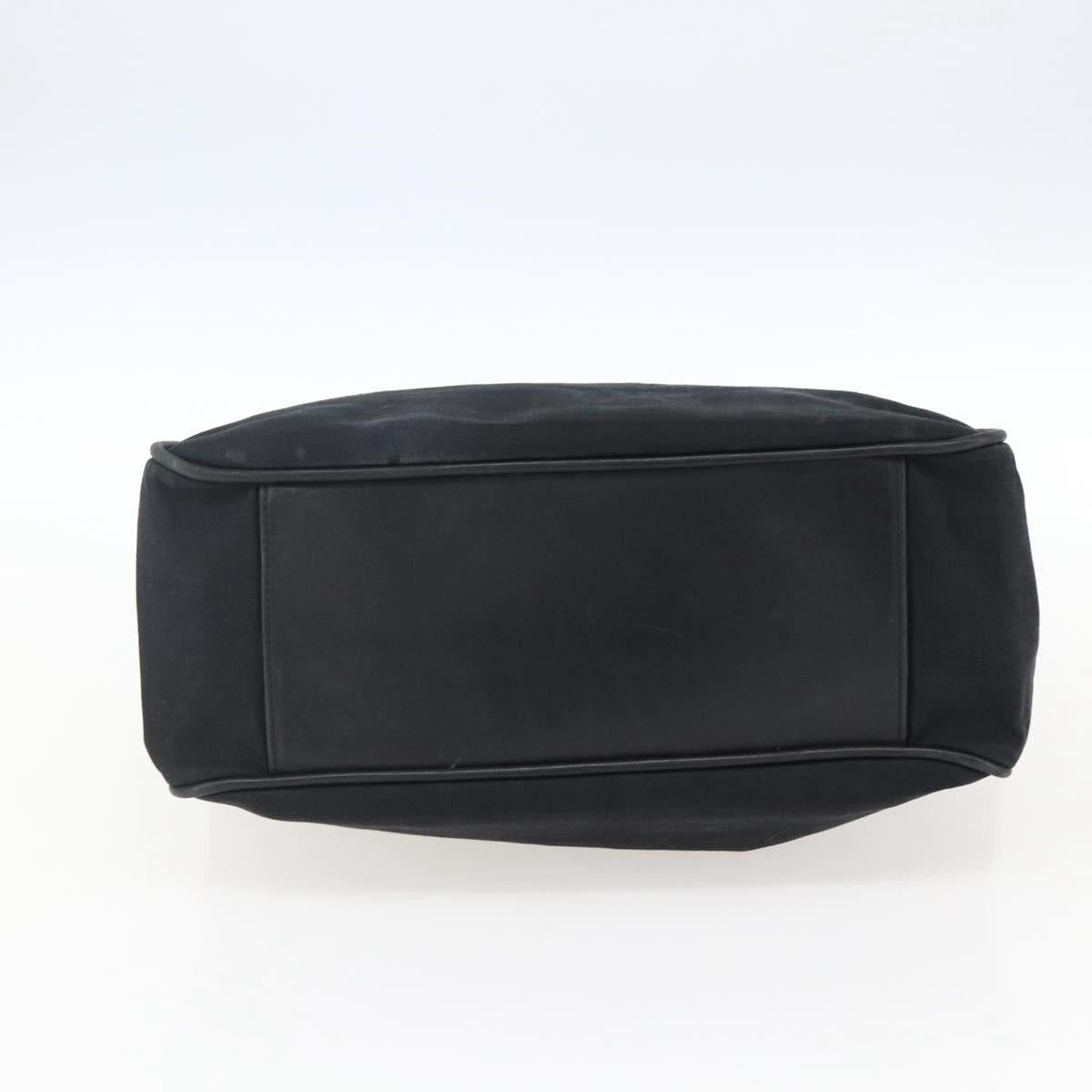 Christian Louboutin Tote Bag Canvas Black Silver Auth 169504