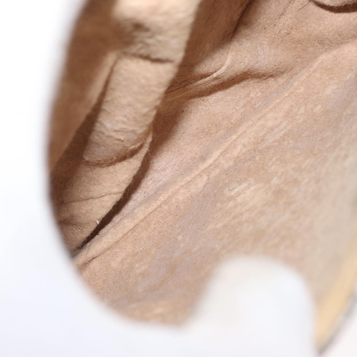 GUCCI GG Plus Supreme Shoulder Bag PVC Beige Gold Auth 169512